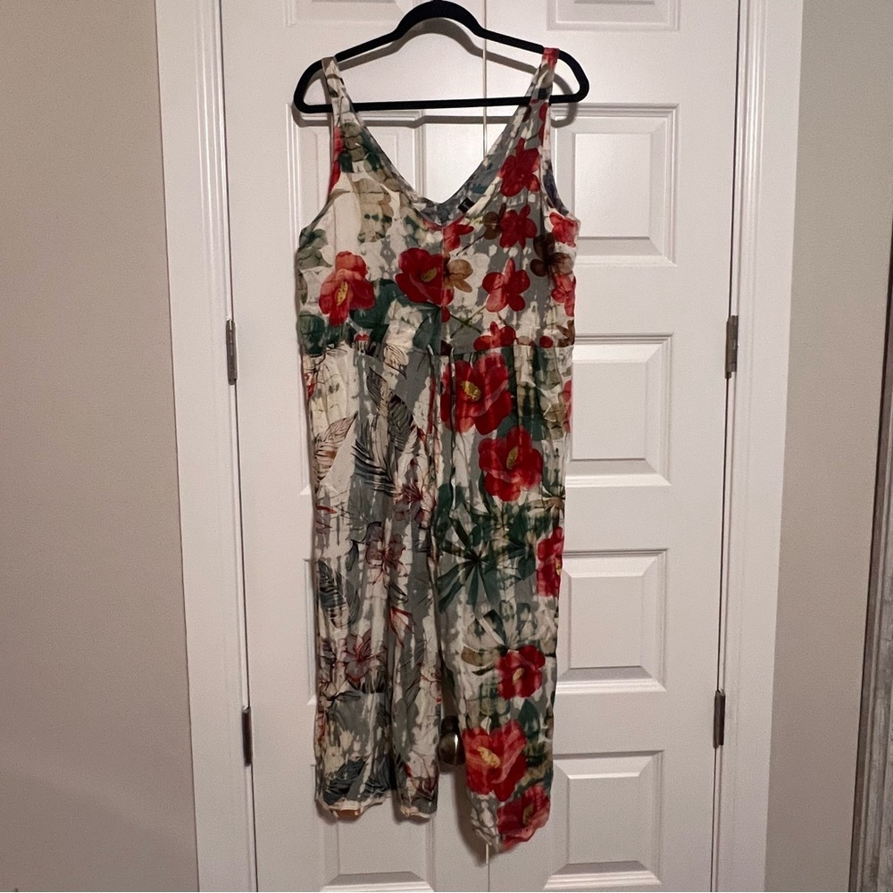 Sacred Threads Boho Floral Cropped Romper